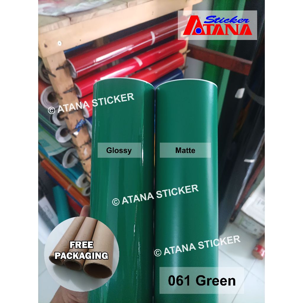 Skotlet Hijau Tua Glossy Doff Green 061 Gelap Botol Army Gloss Kilap Dop Metalik Cutting Stiker Anti