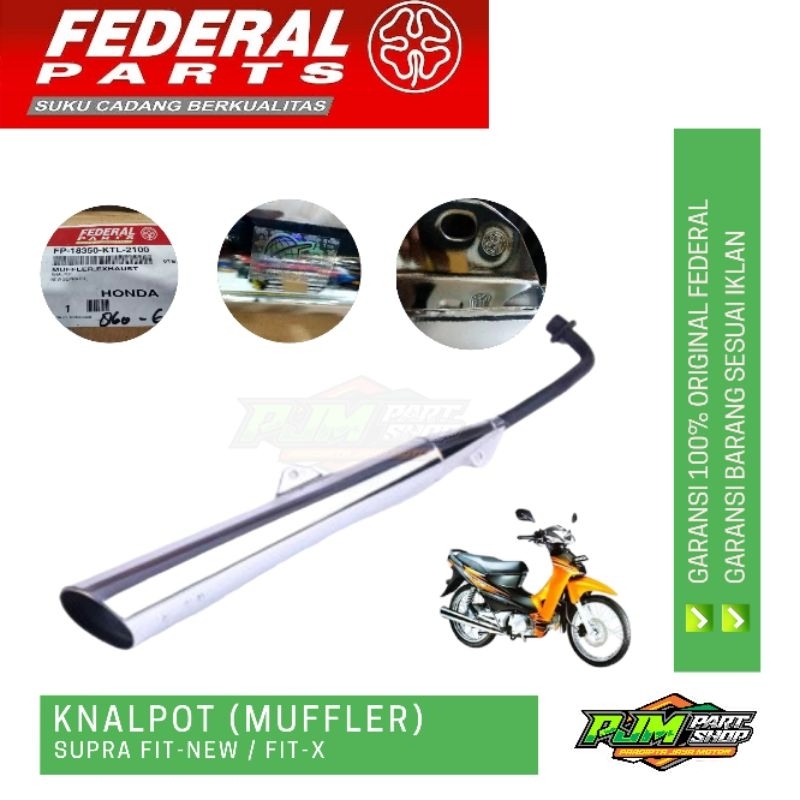 Knalpot Muffler SUPRA FIT NEW X ORI ASTRA FEDERAL