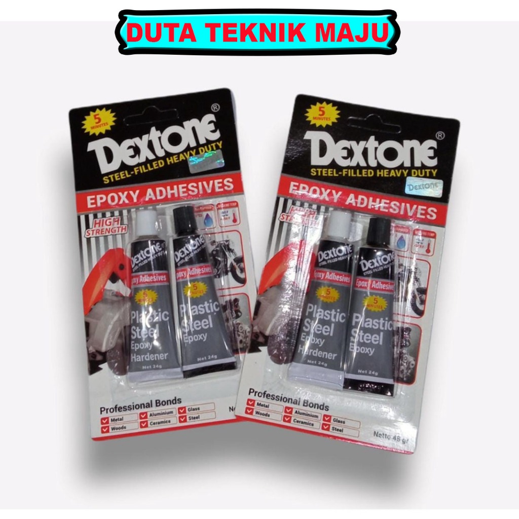 

Dextone 5 Menit / Dextone Lem / Lem Serbaguna / Lem Besi / Lem Baja / Lem Tembaga / Lem Plastik