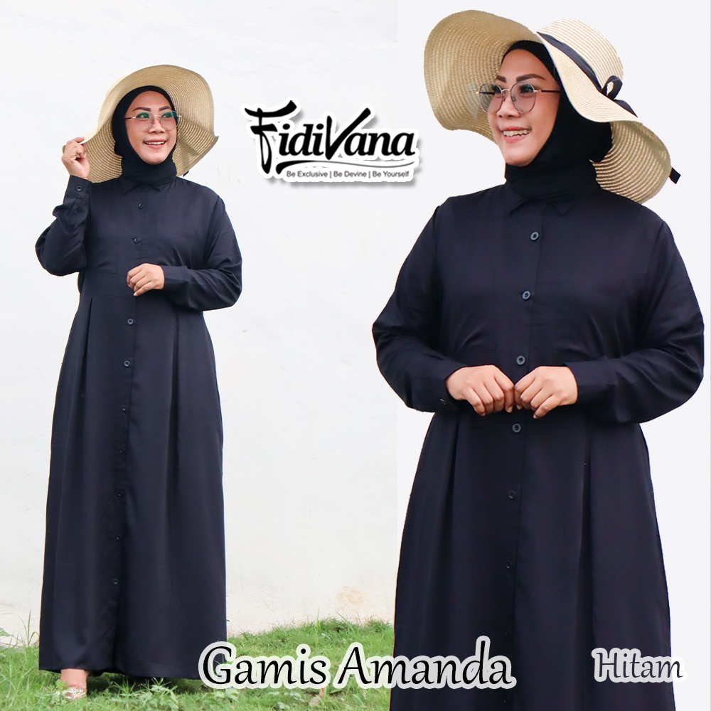 Fidivana - Gamis Amanda - rayon polos twill