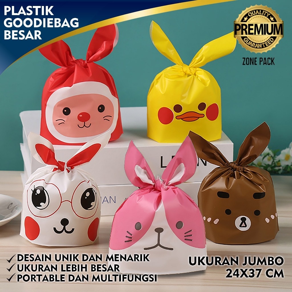 

Plastik GoodieBag Besar| Bingkisan Souvenir Snack| Goodie Bag Ulang Tahun Anak | Rabbit Plastic Bag [37x24 CM]