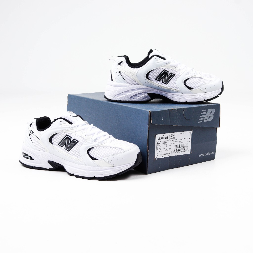 (MDNS) Sepatu New Balance 530 White Black - NB 530