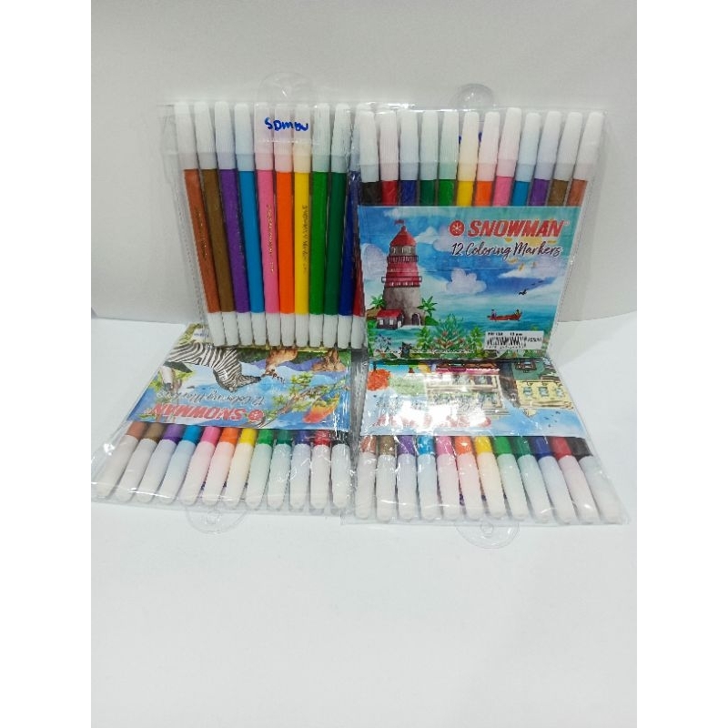 

spidol warna snowman isi 12 warna