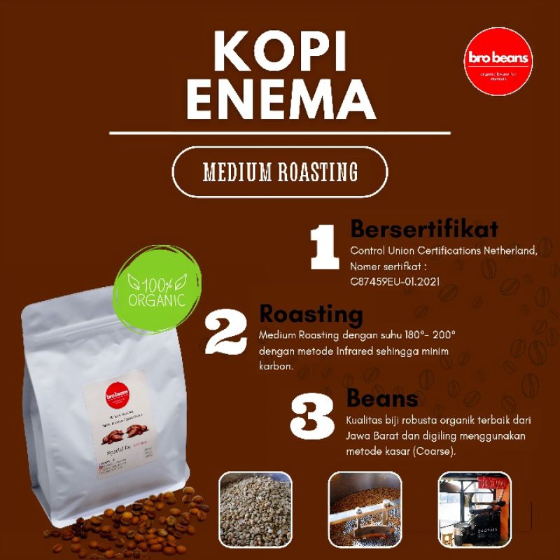 

KOPI ENEMA ORGANIK MEDIUM ROASTING 500 GR || KOPI ENEMA BERSERTIFIKAT || ENEMA KOPI