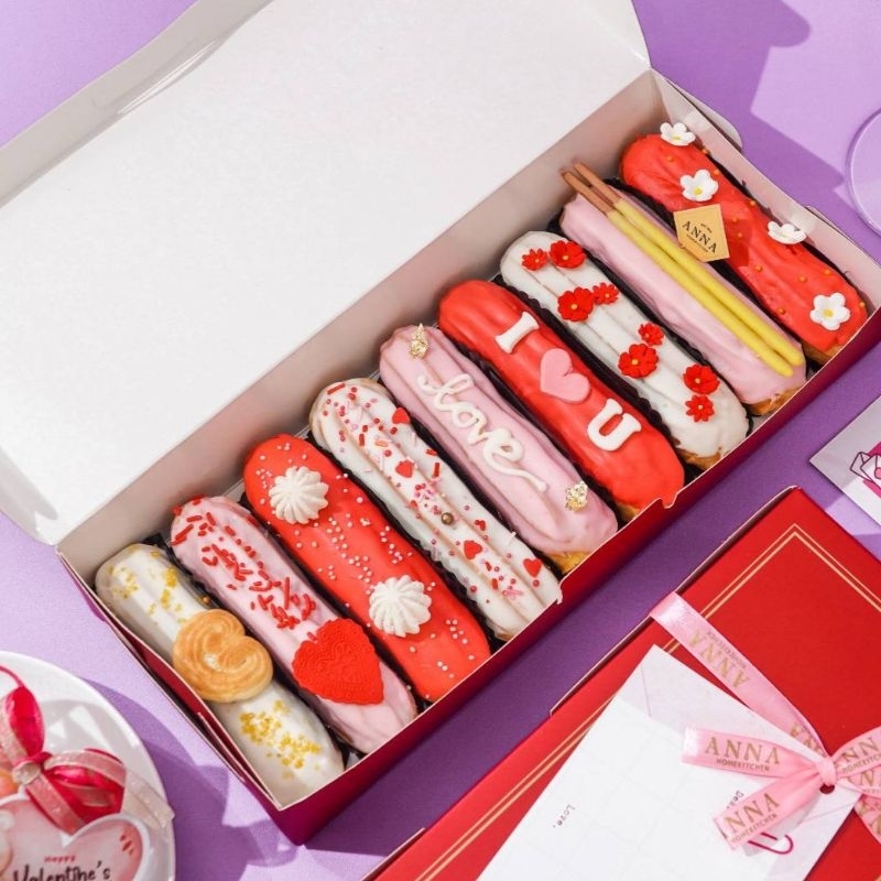 

Eclairs Valentine Edition / Kue Eclairs Edisi Valentine