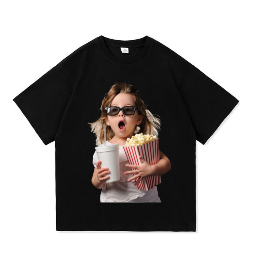 Kntck "BABY FACE" Oversized T-Shirt | Black Oversize | Kaos Oversize | Vintage | Atasan | Kaos Baby 