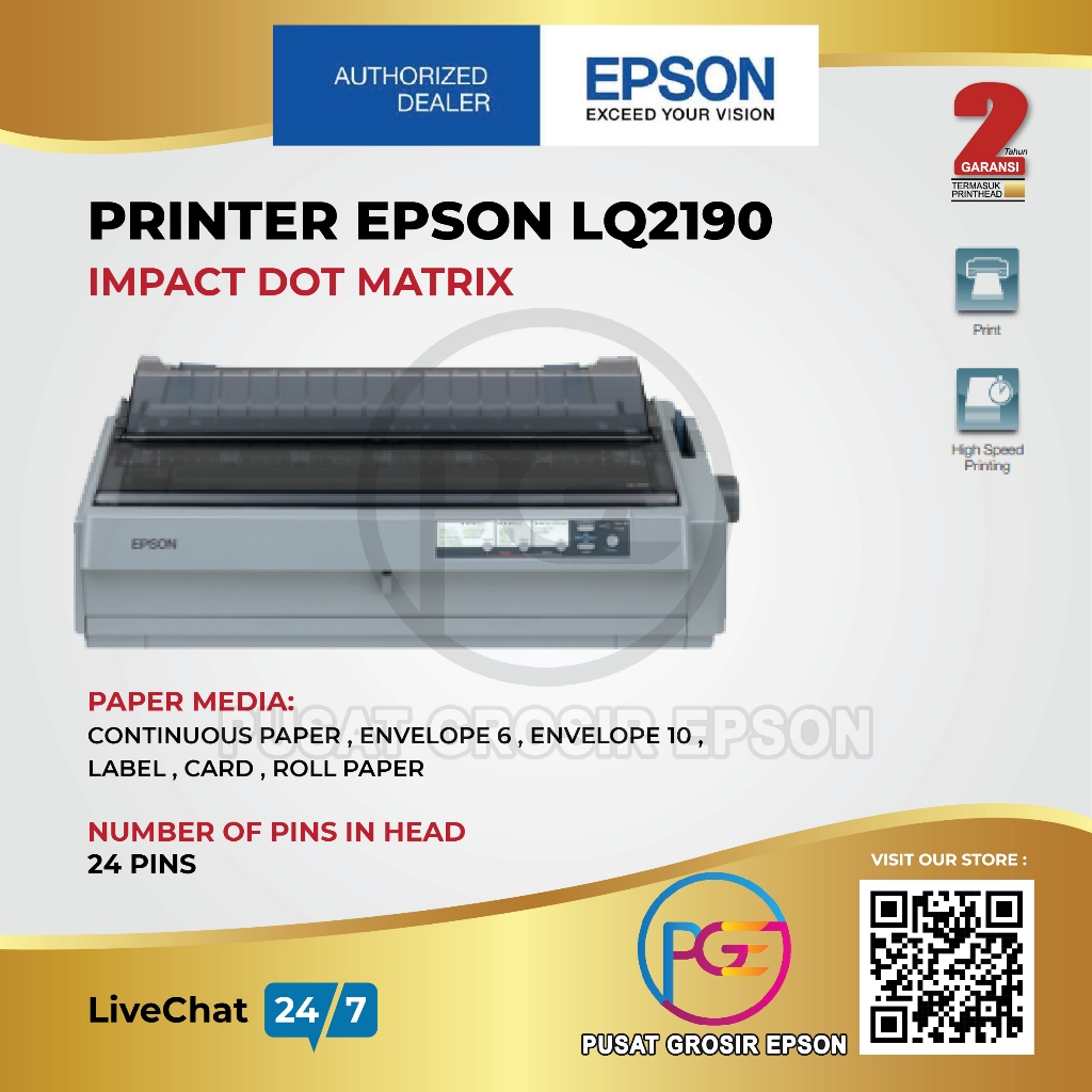 Printer Dot Matrix Epson LQ2190 LQ-2190 LQ 2190 GARANSI RESMI DAN ORIGINAL PRODUCT