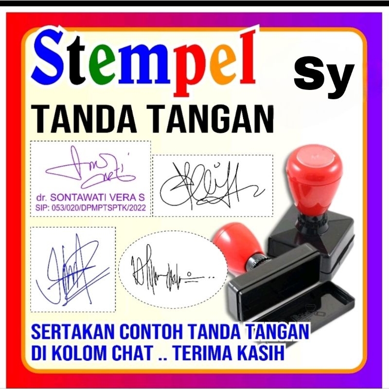 

Stempel tanda tangan nama atau tdd