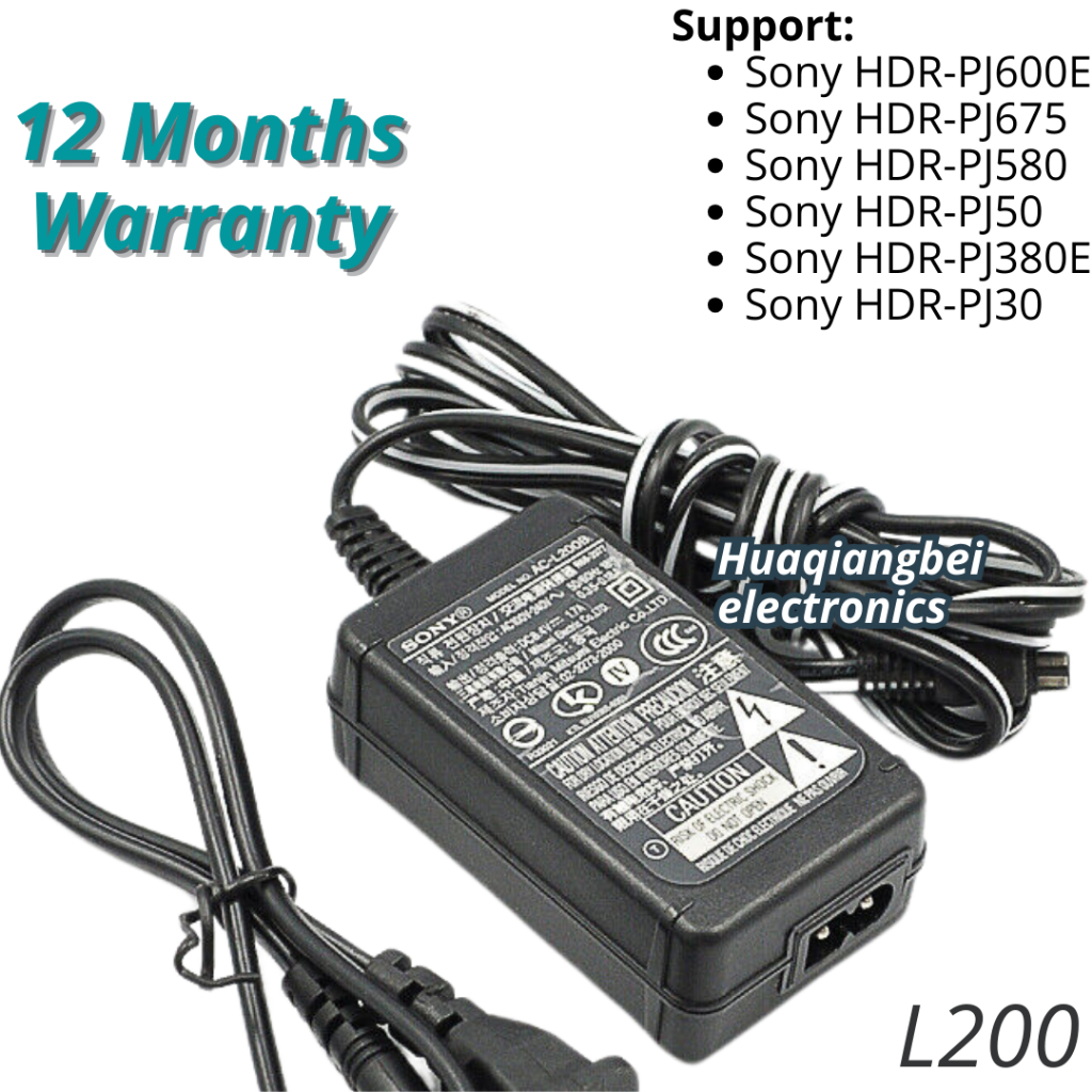 Charger Adaptor Handycam Camcorder Sony HDR-PJ600E HDR-PJ675 HDR-PJ580 HDR-PJ50 HDR-PJ380E HDR-PJ30 