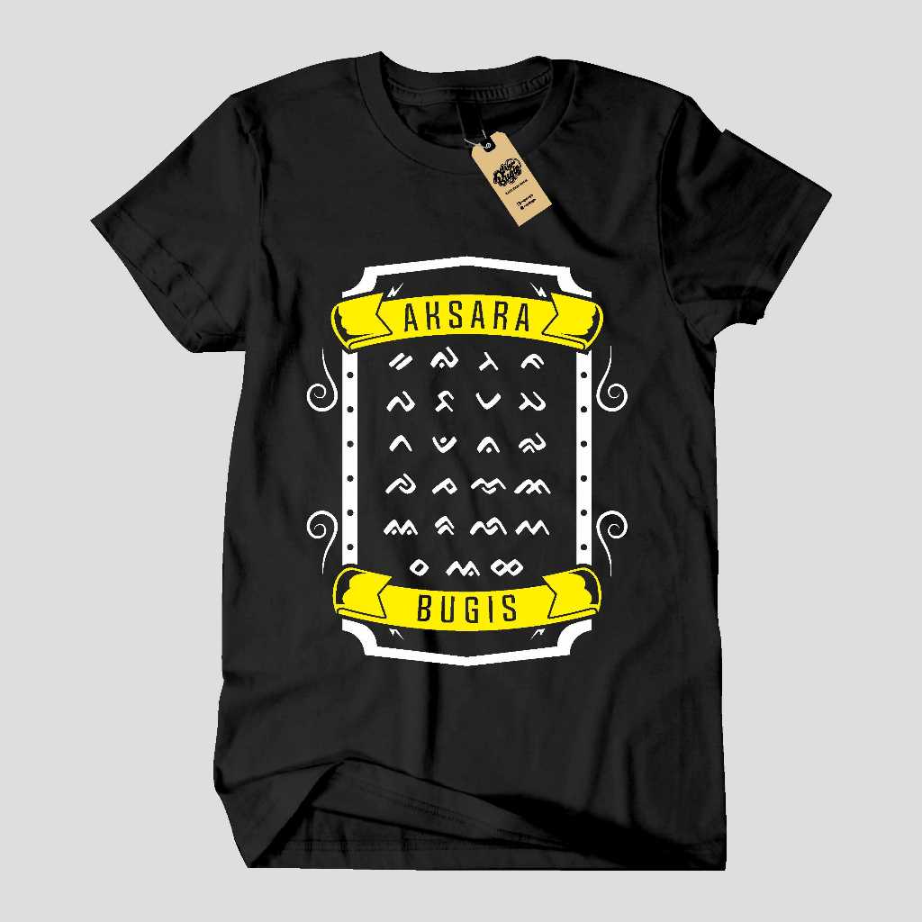 Baju Kaos Bugis (Aksara Bugis)