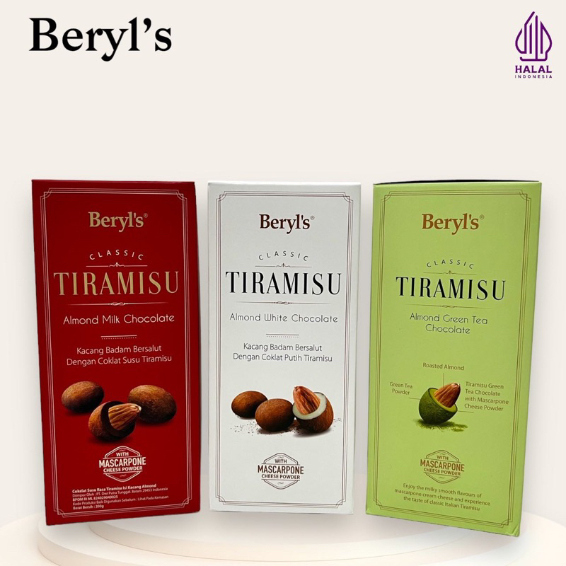 

Cokelat Beryl's Tiramisu Almond 200g Malaysia 100% Halal