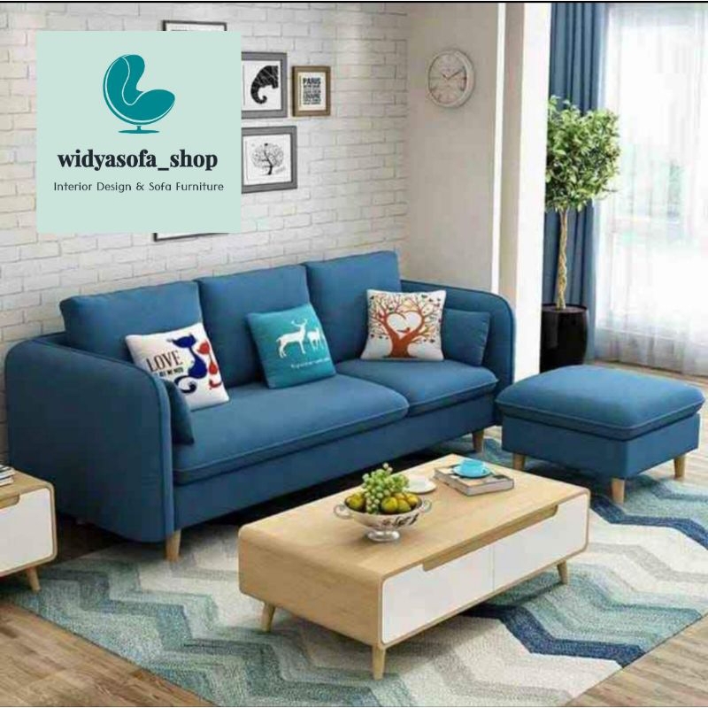 Sofa Minimalis 3 Seater / Sofa Retro Set Terbaru / Sofa Minimalis