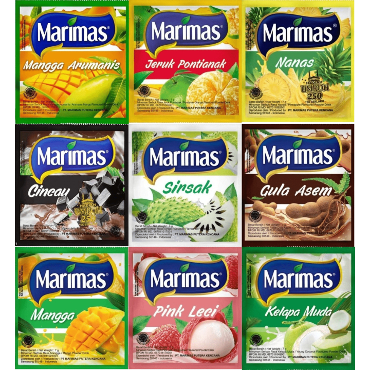 

Marimas Minuman Instant Serbuk Aneka Rasa / Netto 10 Sct x 7 Gr