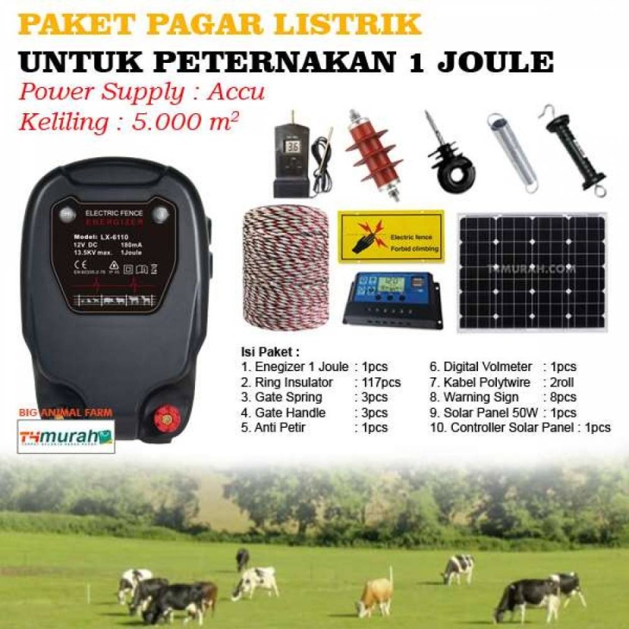 Promo Pemancar Pagar Listrik 1 Joule Untuk 5.000 meter persegi Paket Lengkap Terlaris