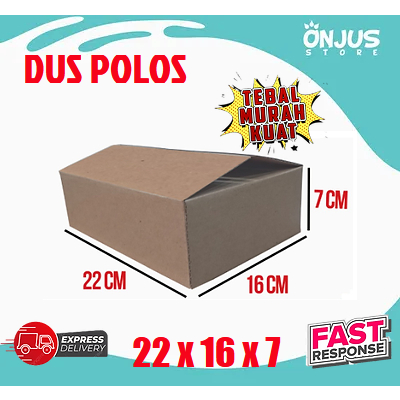 

KARDUS BOX KARTON PACKING DUS BB3 POLOS 22 CM x 16 CM x 7 CM MINYAK GULA KECAP SEMBAKO MIE