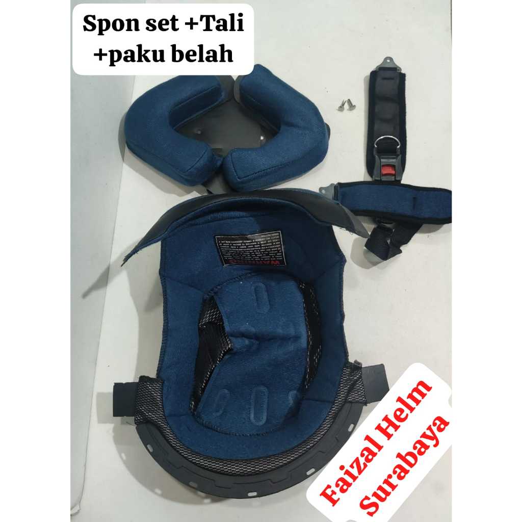 BUSA HELM SPON INK CX22 WARNA BIRU DONGKER SET [COD] ALL SIZE