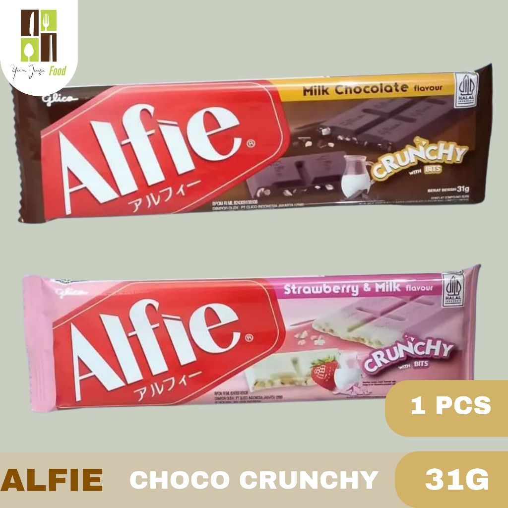 

Glico Alfie Coklat Biscuit Crunchy Milk Chocolate/Strawberry Milk 1PCS