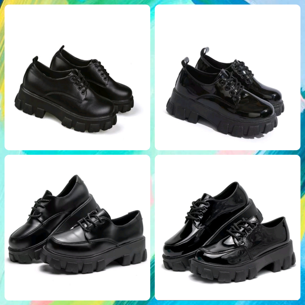 Sepatu Sneakers Wedges Docmart Wanita Dewasa 36-40 Murah/ Sepatu Semi Boots Cewek Korea Style Fashio