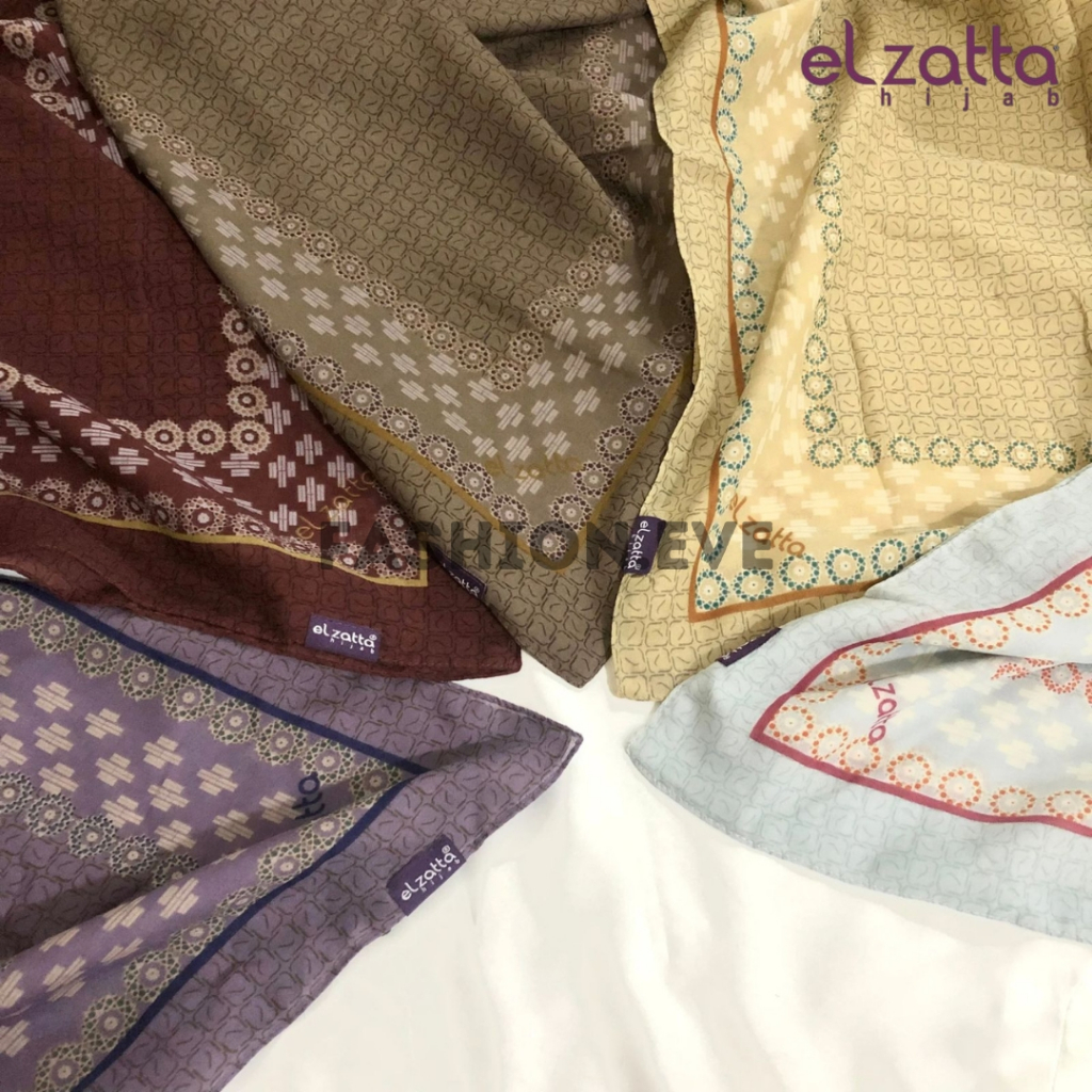 ELZATTA HIJAB KERUDUNG JILBAB SEGI EMPAT SEGIEMPAT MOTIF TERBARU DISKON VOAL PREMIUM