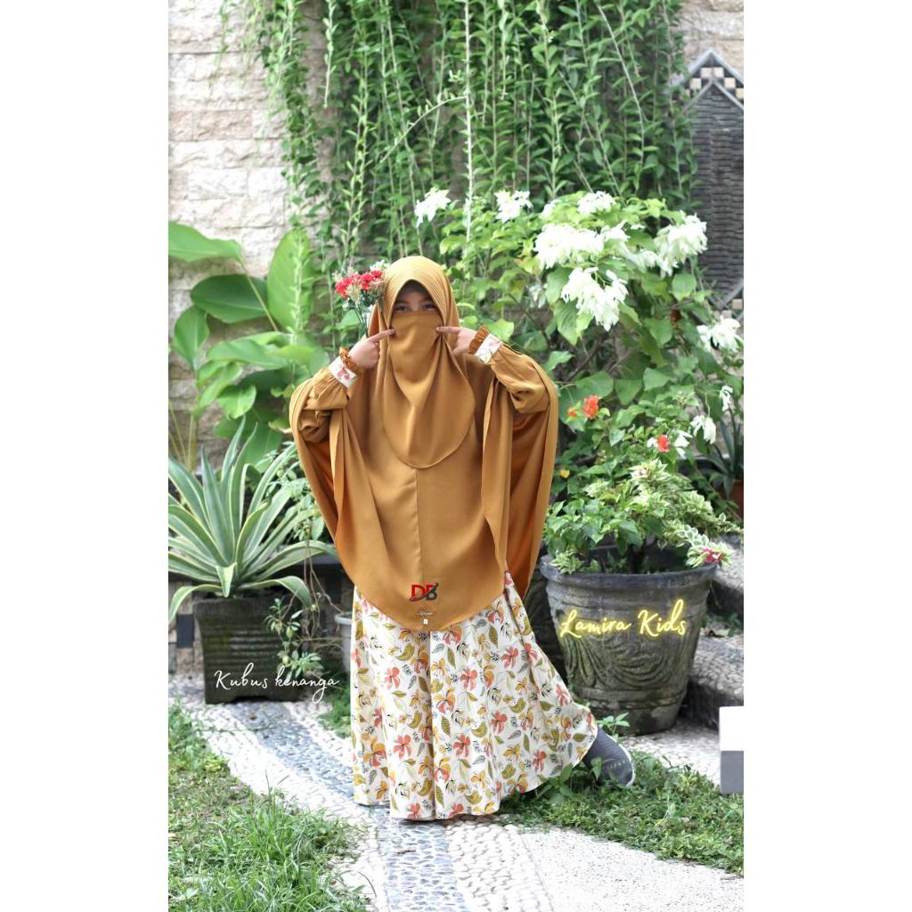 DUTA BUSANA GAMIS ANAK SET KHIMAR LAMIRA KIDS MOTIF KENANGA