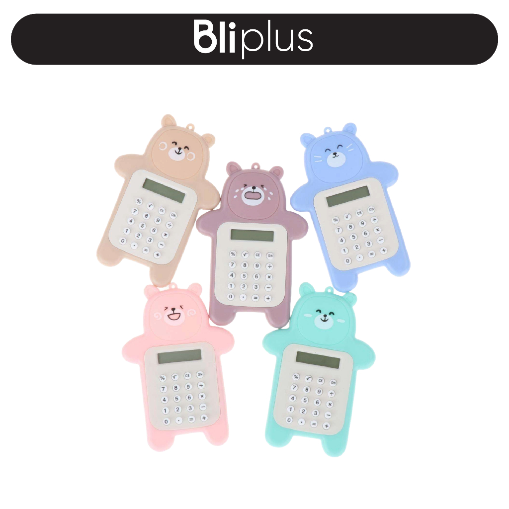 

Calculator Mini Portable Motif Bear Kalkulator Unik 8 Digit ATK004