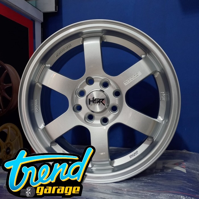 Velg Mobil Ring 15 Model TE37 HSR TOKYO R15X65 H8X100-114,3 ET40 SILVER