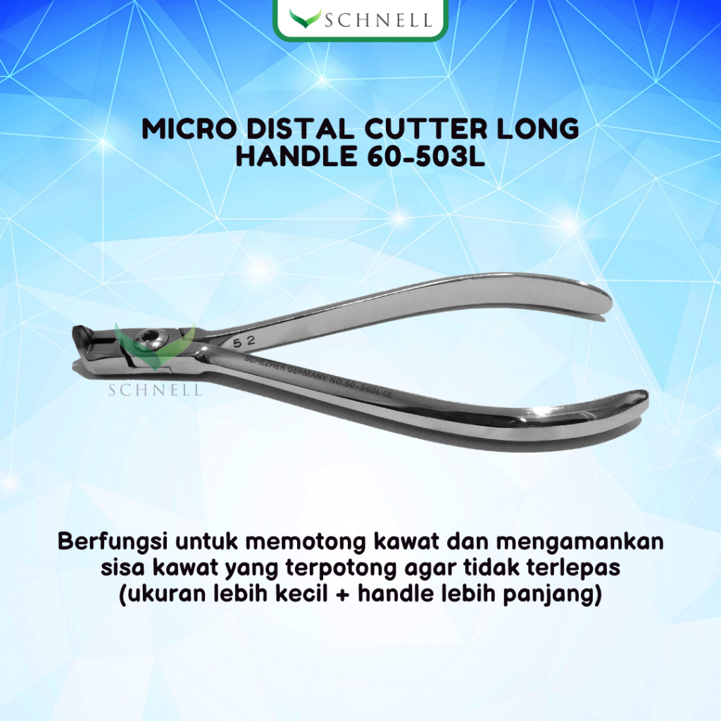 Aurabaik Tang Potong Kawat Gigi Ortho Micro Distal Cutter Long Handle 60-503L - Schezer