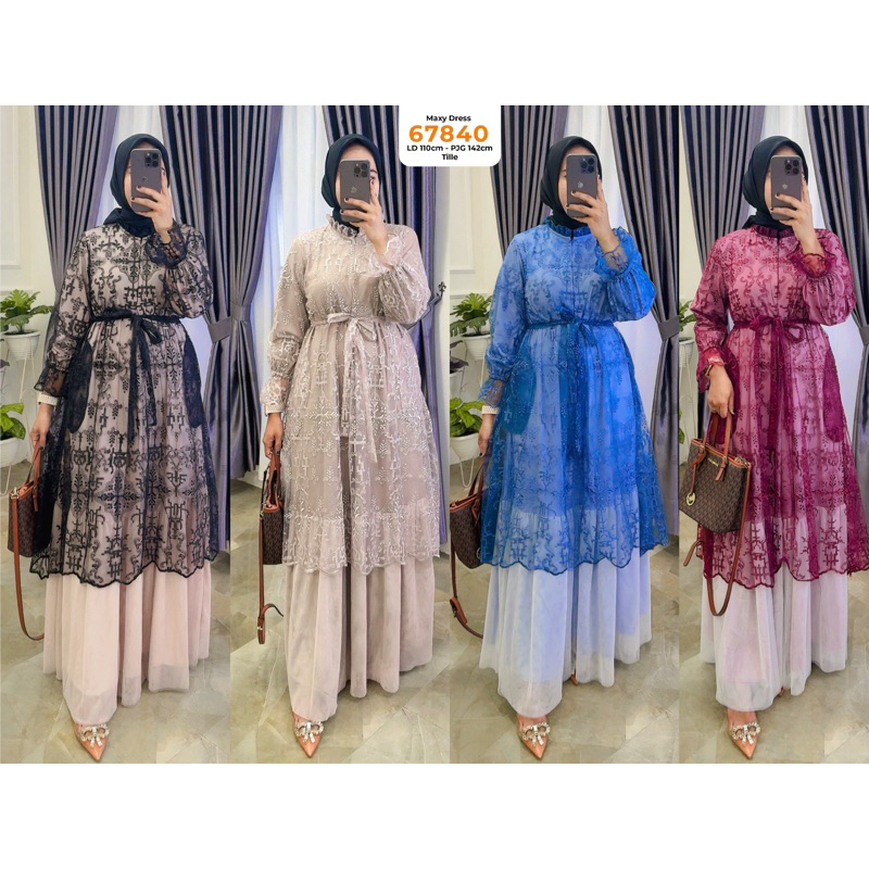 AINUN MAXY DRESS GAMIS TILE EXTU RAYA SERIES 67840