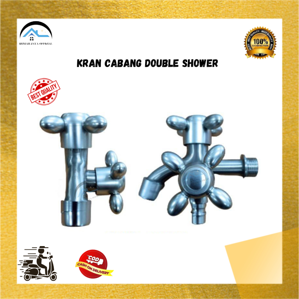 RJO - Kran Shower 2 Cabang Besi Baling / Keran Air Double Shower 8015