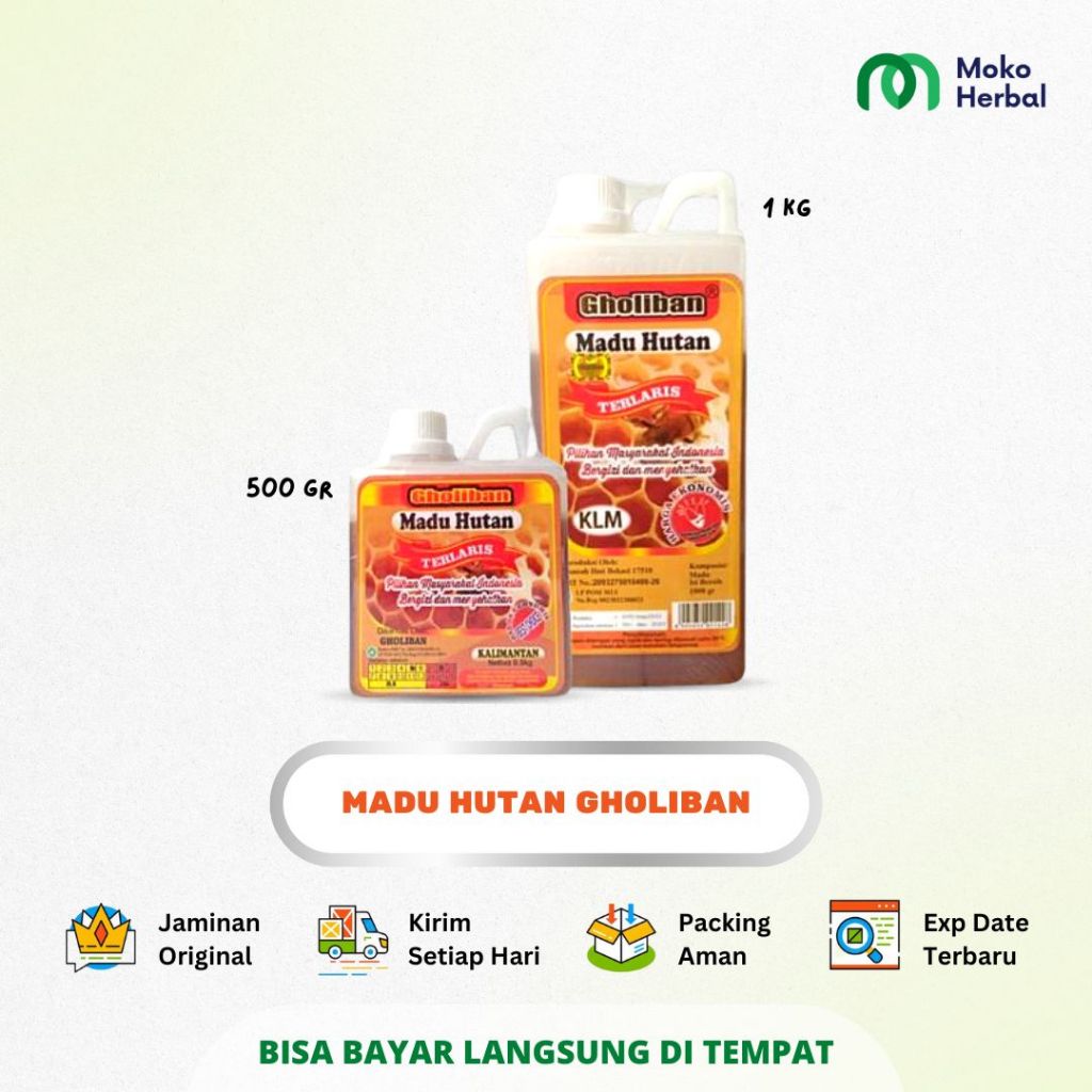 

Gholiban Madu Hutan Kalimantan Original | Botol Embos Tulisan Timbul [500 Gram & 1 Kg]