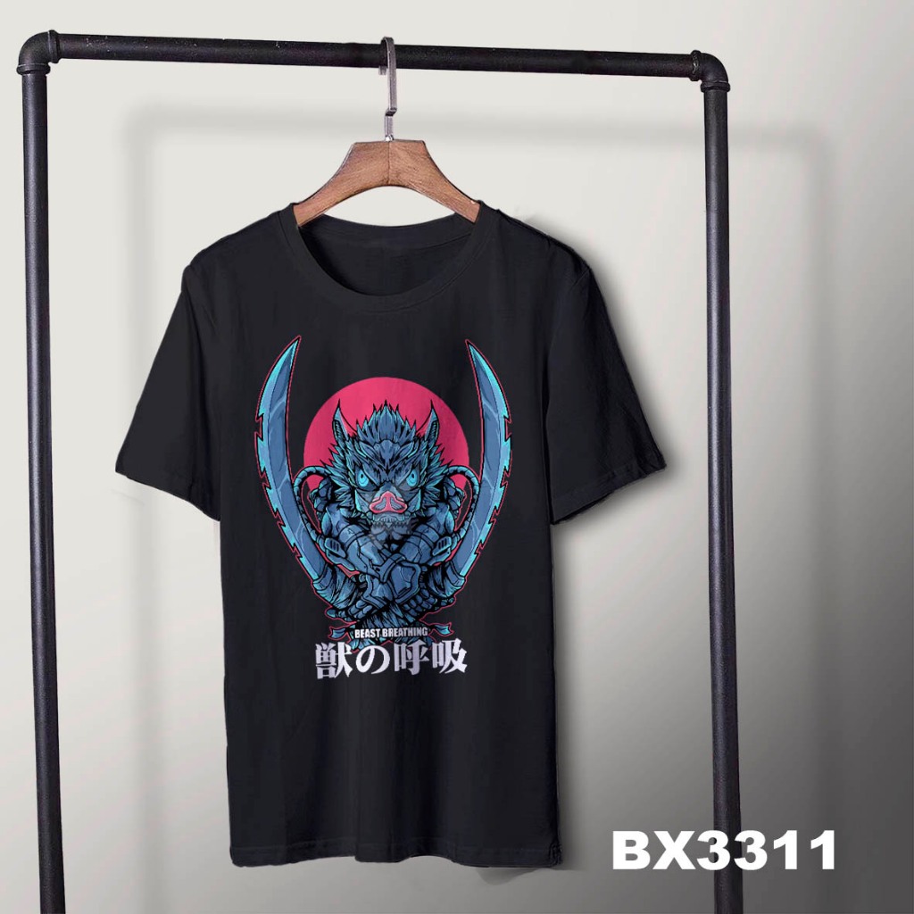 baju kaos anime demon slayer Inosuke Beast Breathing