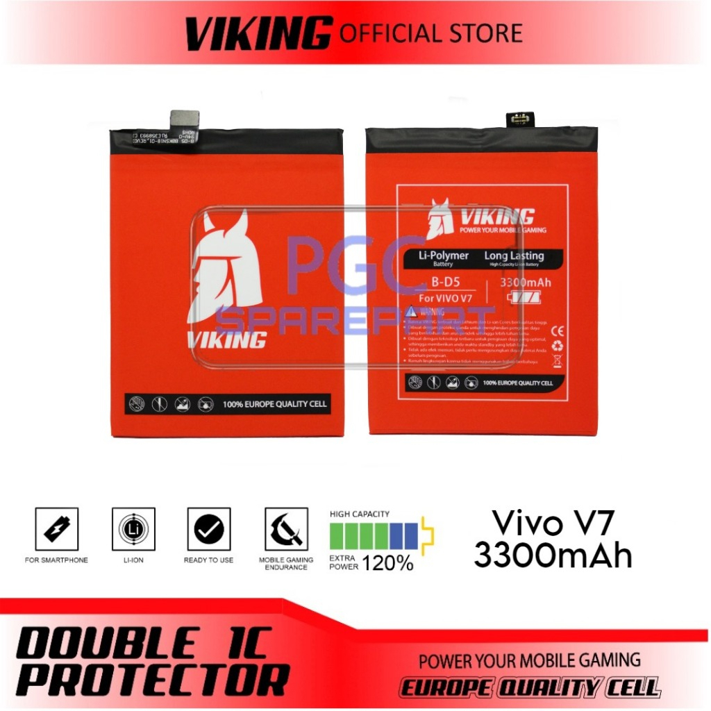 Baterai Double Power Viking B-D5  / BD5  / Vivo V7 / Y75 / 1718  - Batu Batre Batrai Batri Batrei Ba