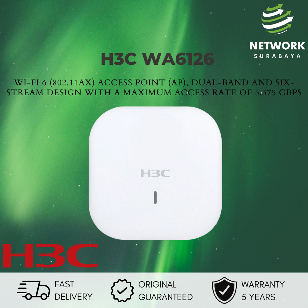 H3C WA6126 WIFI 6 DUAL BAND 4.8 GBPS CLOUD MANAGE CEILING AP