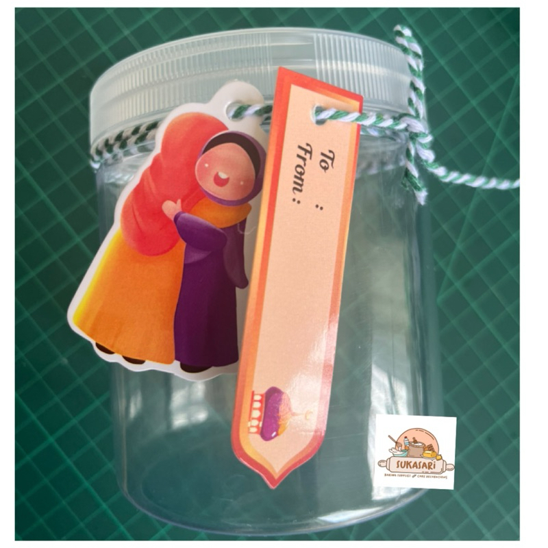 

Hang tag Idul Fitri (01) hiasan lebaran 12pc label tali koor hijau