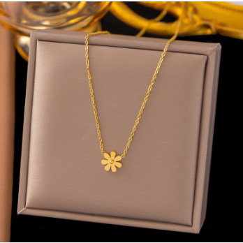 kalung gelang bunga daisy titanium asli terbaru