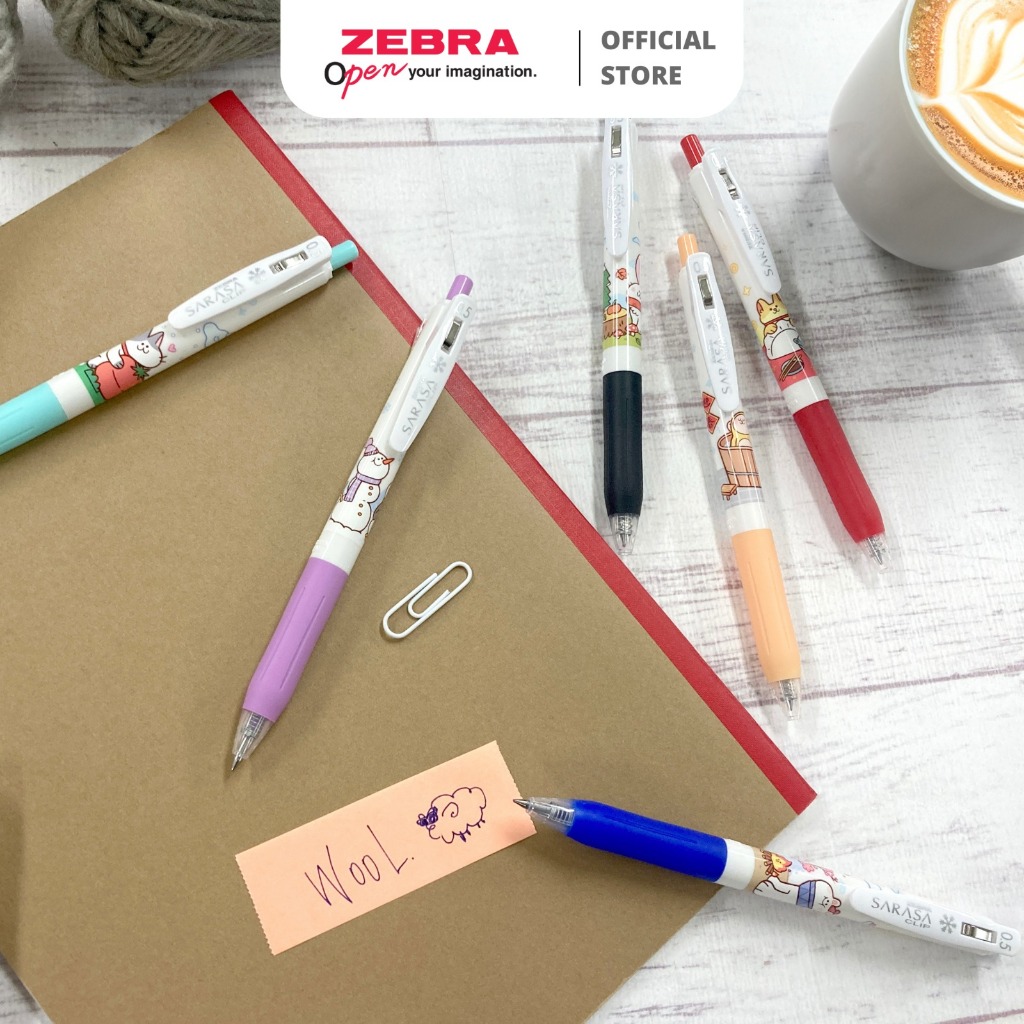 

ZEBRA Sarasa Clip Pulpen Gel 0.5mm Winter Animal Series Gel Pen Limited Edition Alat Tulis