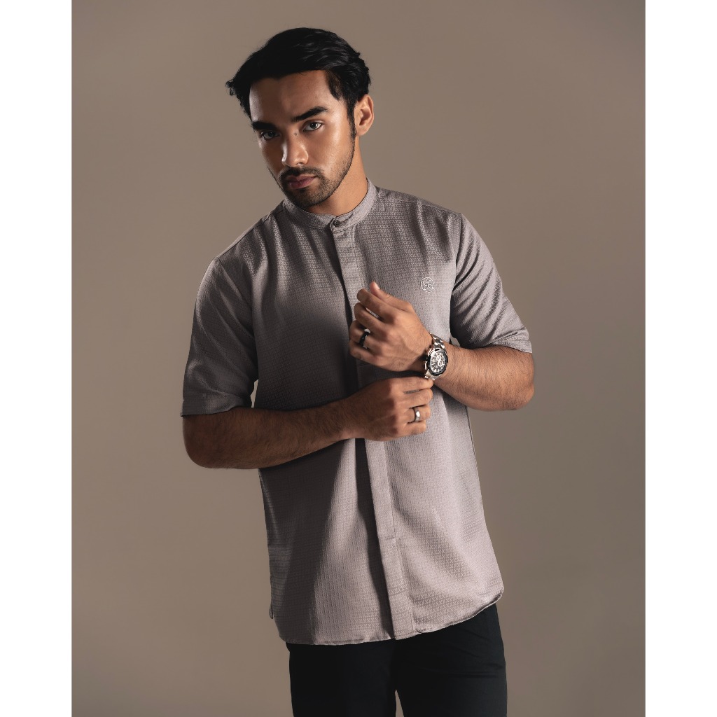 Gerai Hawa - Fizan Kemeja Pria Lengan Pendek Baju Koko Dewasa Daily & Premium