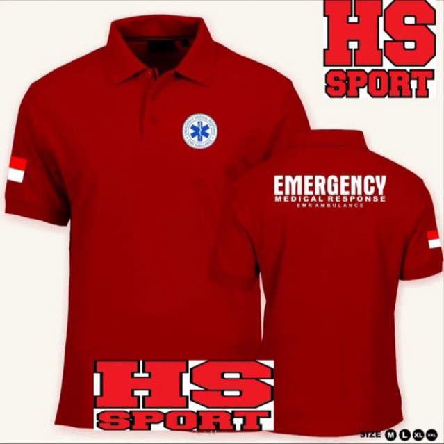 Polo Driver Ambulance - BAJU KERAH EMERGENCY MEDICAL RESPONSE AMBULANCE
