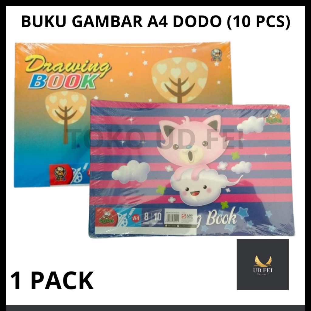 

(1 PACK) 10 PCS x 8 LEMBAR Buku Gambar A4 Dodo/ Buku gambar ukuran a4/ Buku gambar dodo/ Buku Gambar Dodo