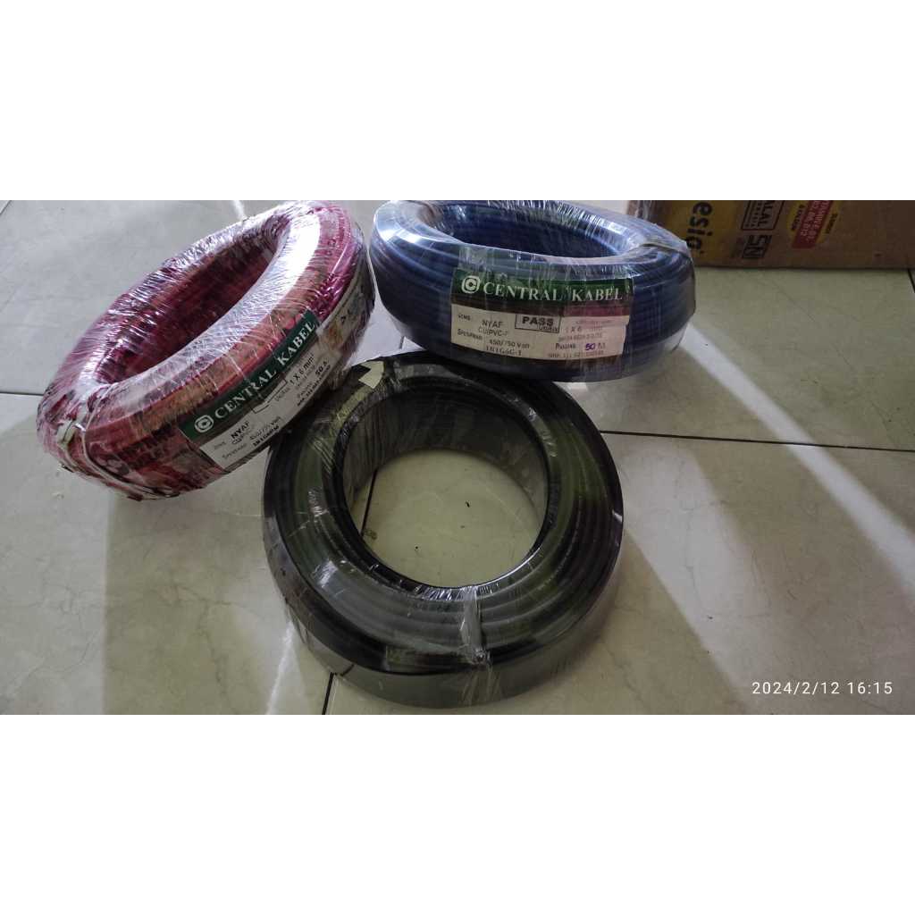Kabel NYAF 6mm warna biru SNI kuliatas bagus NYAF 6MM