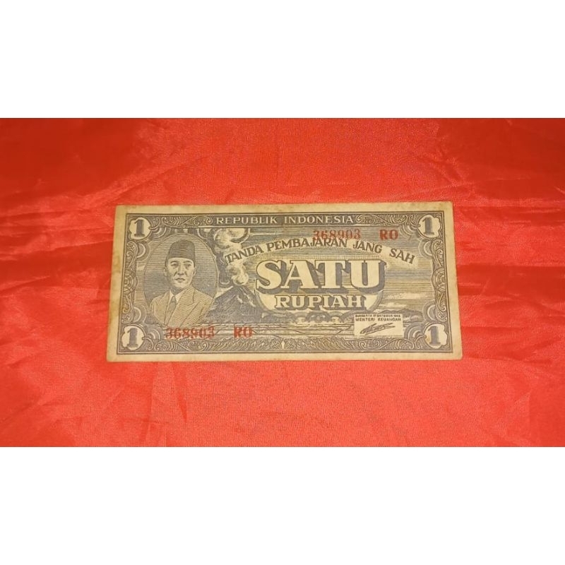 Uang Kuno Indonesia Rp 1 Satu Rupiah ORI thn 1945