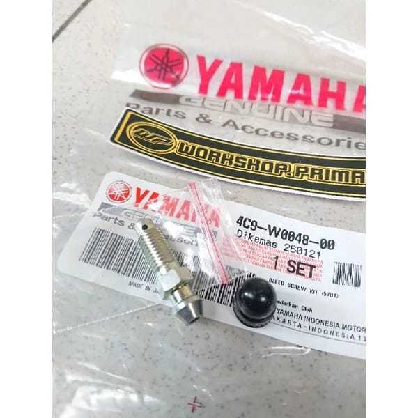 baut nepel 4C9 pembuangan angin selang minyak rem cakram depan kaliper caliper matic bebek sport Ori