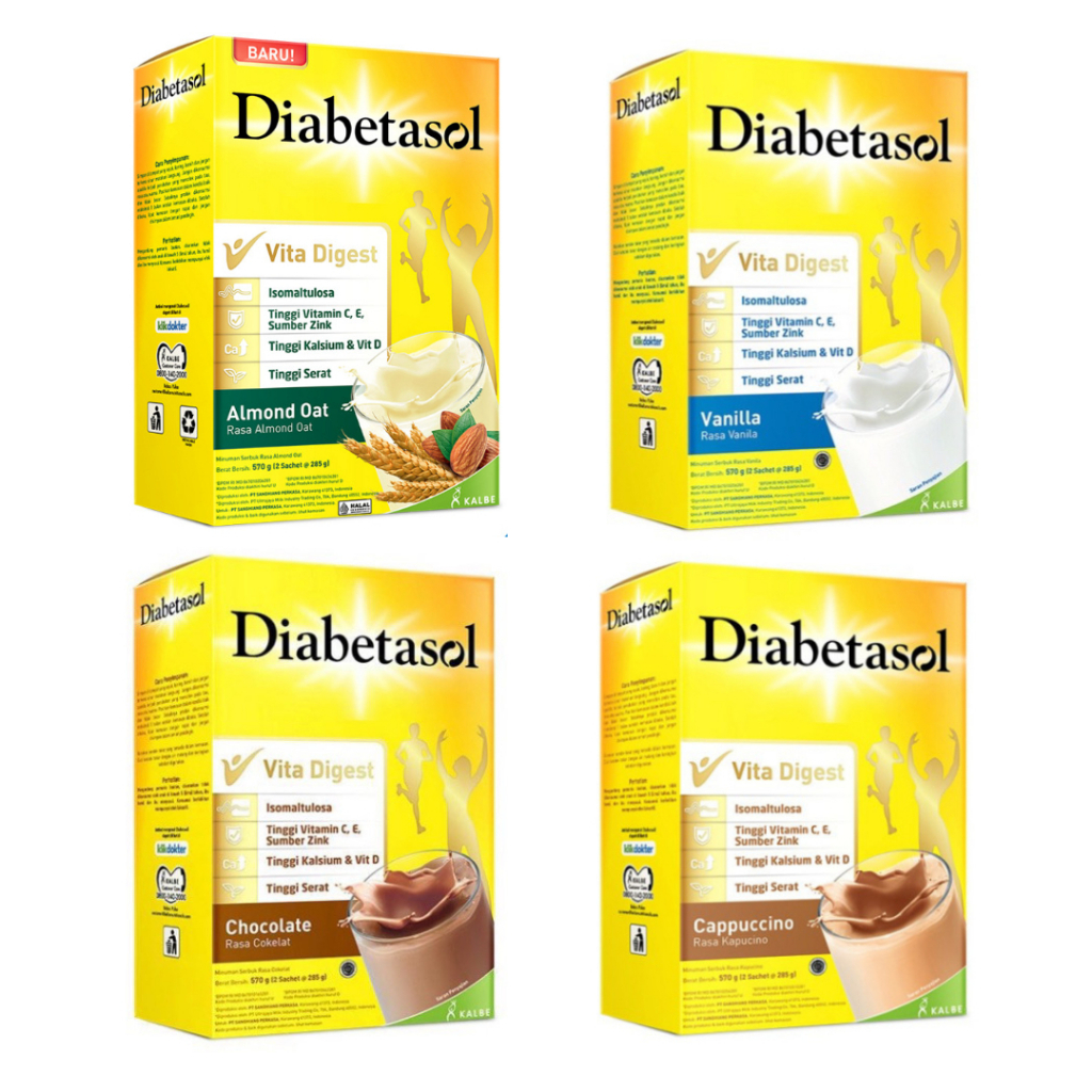 

Diabetasol Coklat/ Vanila/cappucino/ almond 570 gr