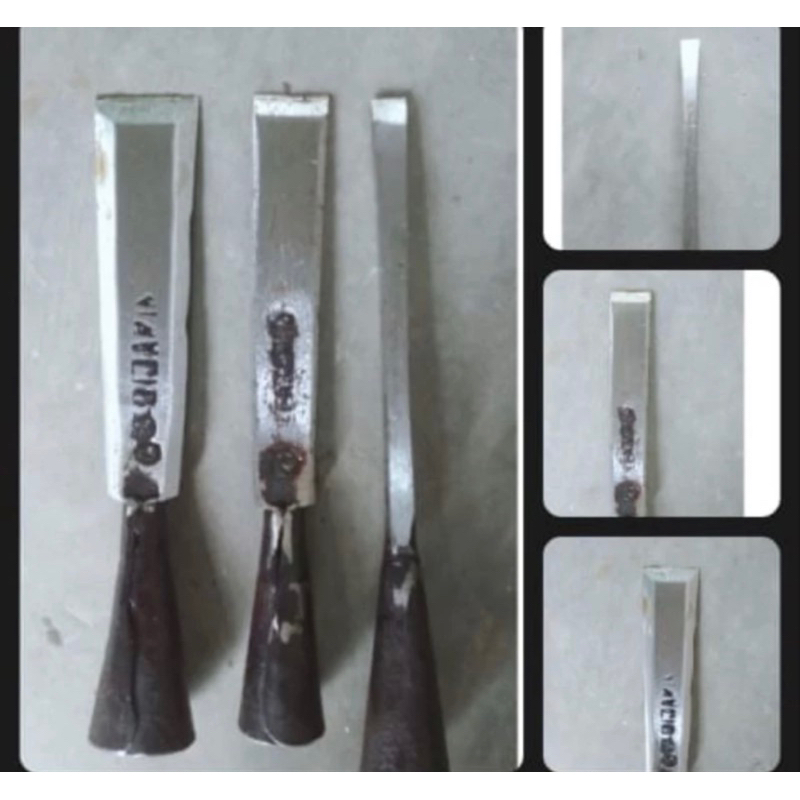 Pahat tatah kayu bahan baja super set 3pcs