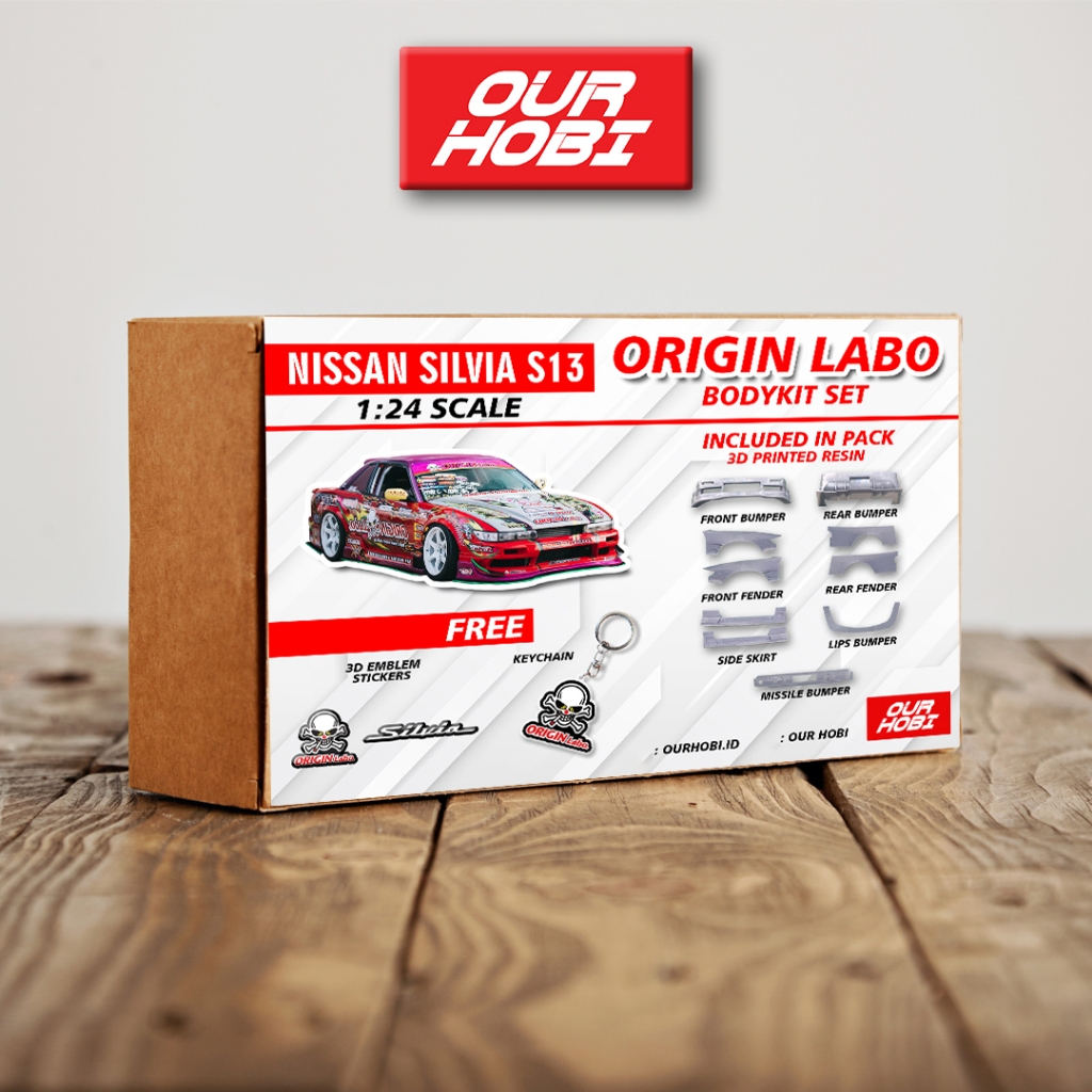 Widebody Bodykit Nissan S13 Origin Labo Aoshima Tamiya Fujimi 1/24 / Modelkit / Rc Drift