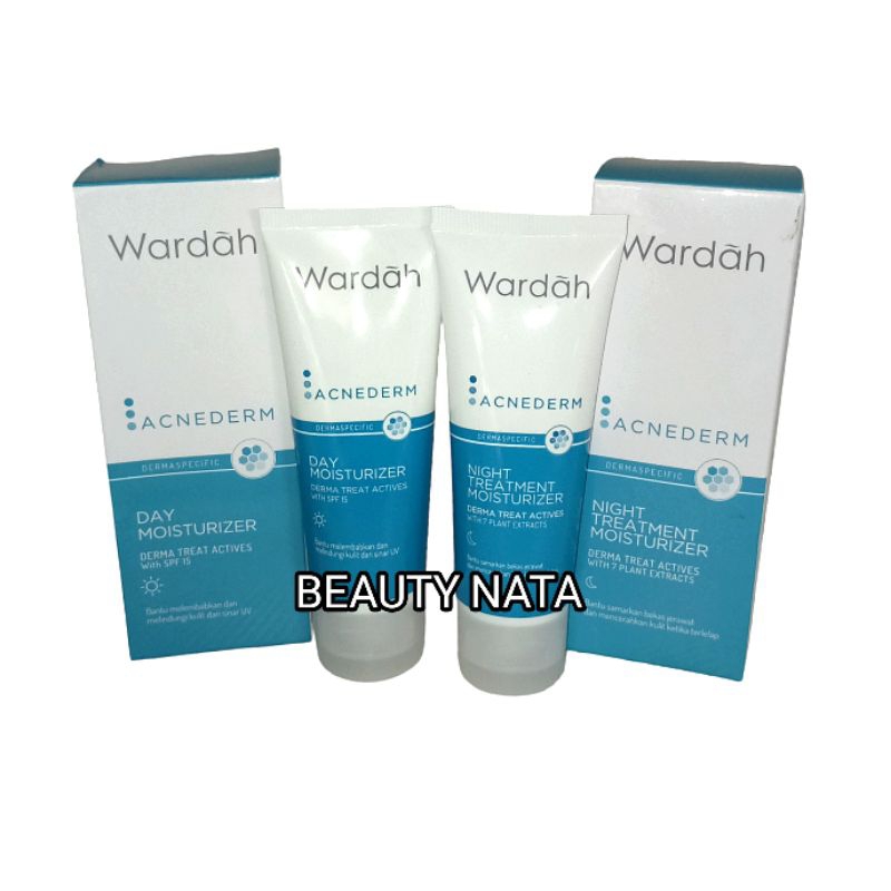 Paket Wardah Acnederm Pelembab Siang & Malam Original/BPOM/Terbaru/Terlaris