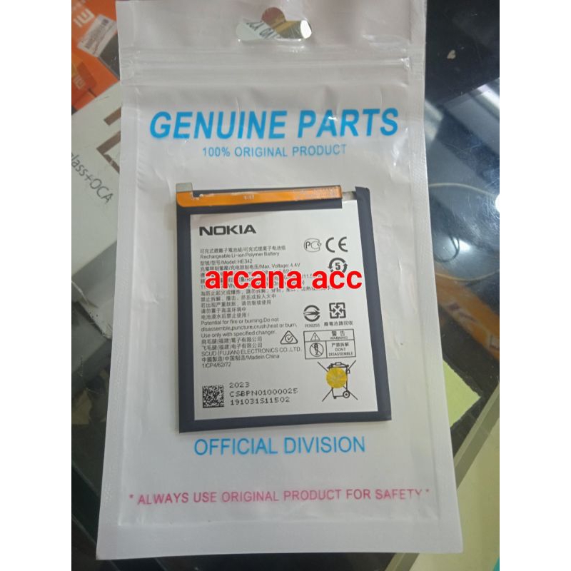 battery baterai Nokia 5.1+ Nokia 5.1 Plus HE342 ORI NEW
