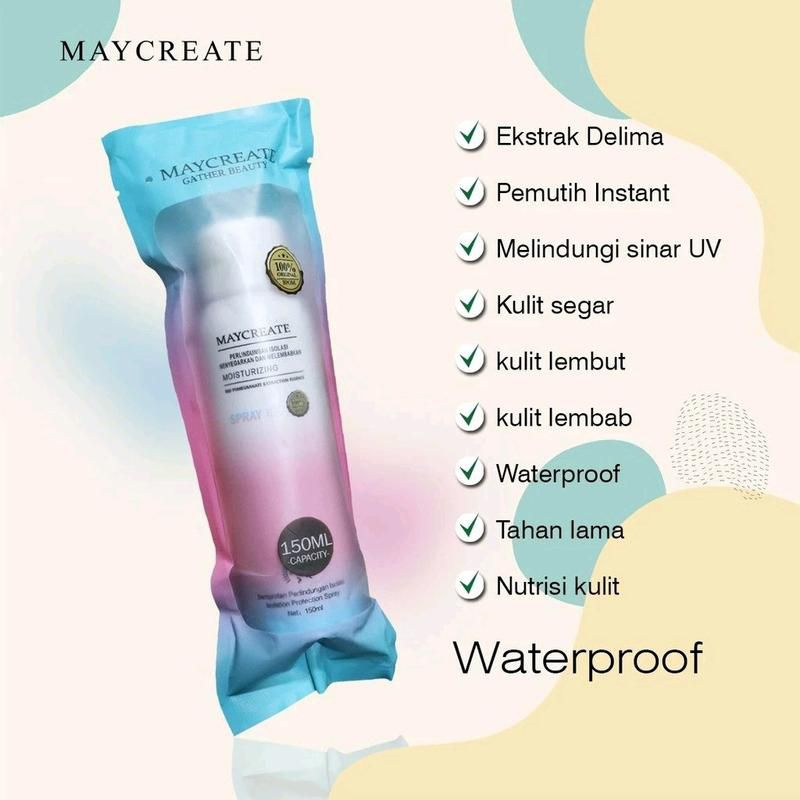[BPOM] Maycreate Korea Moisturizing Whitening Spray Lotion Ampuh Memutihkan Kulit