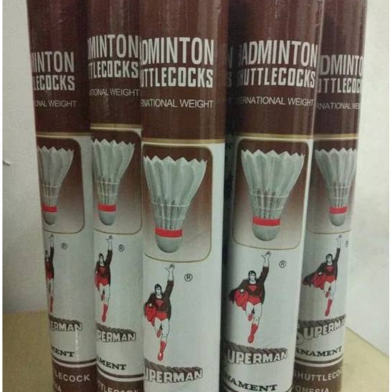 Terkini SHUTTLECOCK COCK BADMINTON SUPERMAN COKLAT MIDO ORIGINAL