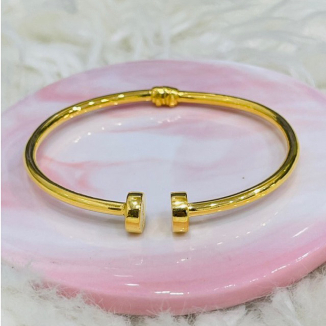 gelang bangle per polos simple elegant emas asli kadar 700